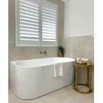 Noosa Back To The Wall Multifit Bath Matte White 1500